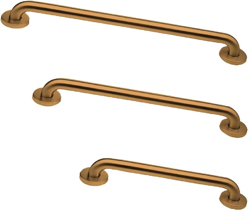 GrabBars.com Grab Bar Bundle - ADA Compliance - Brushed Rose Gold, 1.5" Diameter - 18", 36", 42" - Pack of 3 - Image 1